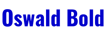 Oswald Bold 字体